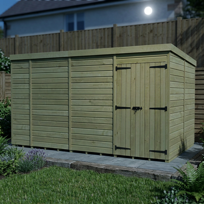 14 x 8 Pent Shed (Double Door, No Windows) - view 6