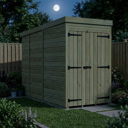 4 x 9 Pent Shed (Double Door, No Windows) - view 4