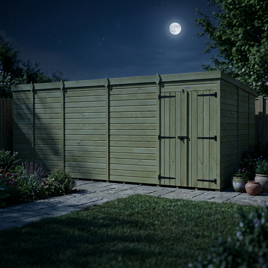 17 x 9 Pent Shed (Double Door, No Windows) - Pent Shed