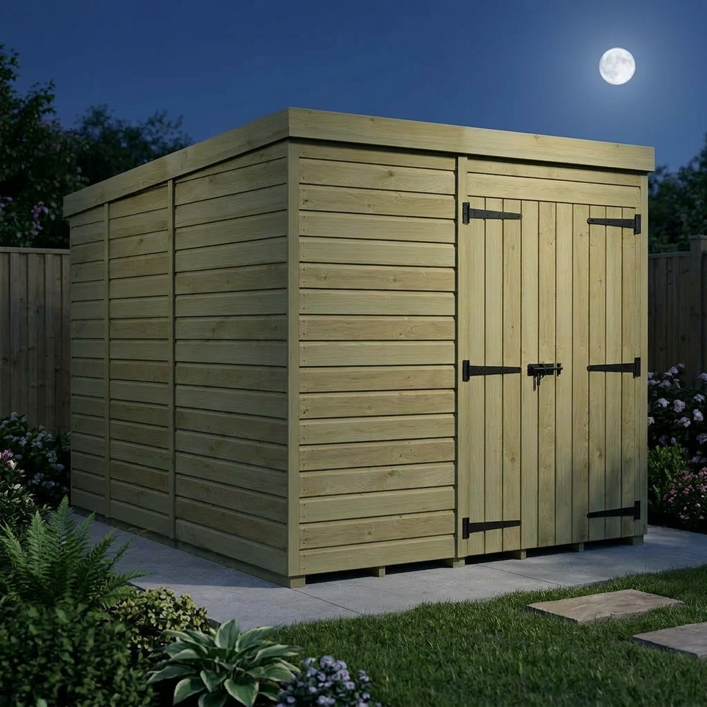 7 x 9 Pent Shed (Double Door, No Windows) - view 4
