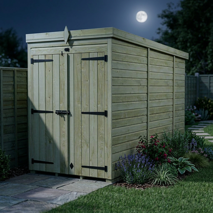 4 x 10 Pent Shed (Double Door, No Windows) - view 4