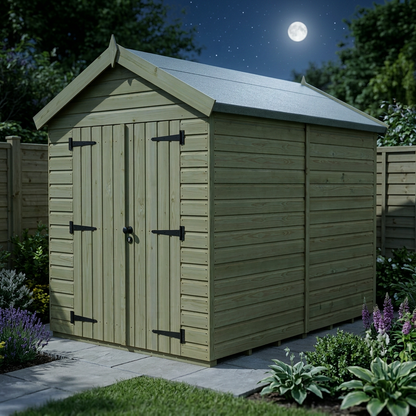 6 x 8 Apex Shed (Double Door, No Windows) - view 5