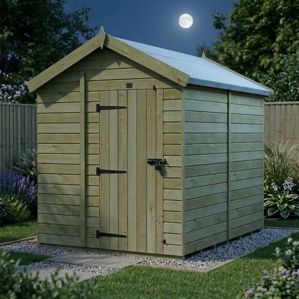 6 x 8 Apex Shed (Single Door, No Windows) - view 5