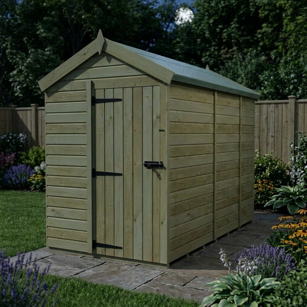 5 x 9 Apex Shed (Single Door, No Windows) - view 6
