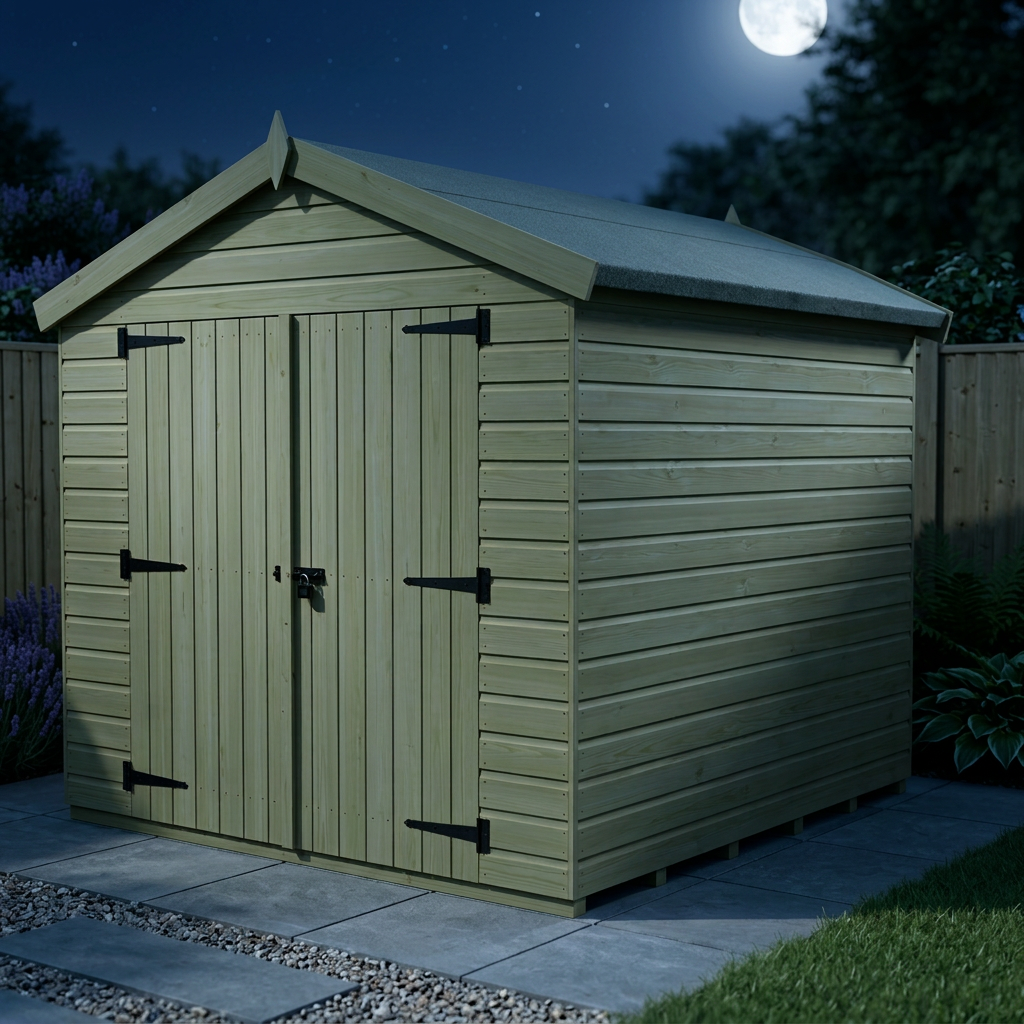 8 x 10 Apex Shed (Double Door, No Windows) - view 5