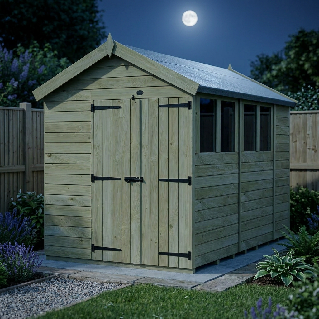 6 x 10 Apex Shed (Double Door, With Windows) - view 6