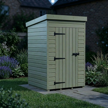 4 x 4 Pent Shed (Single Door, No Windows) - view 6
