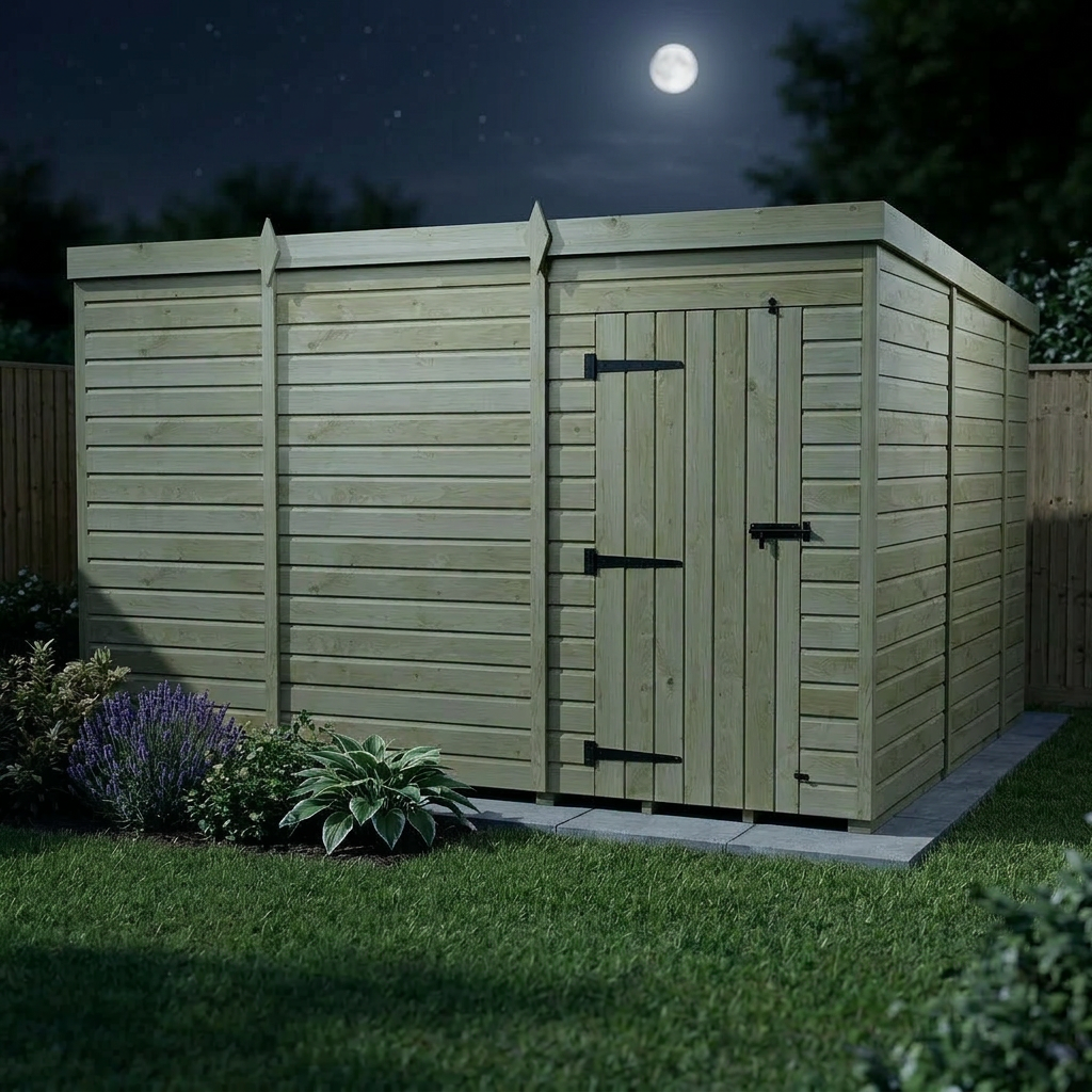 11 x 10 Pent Shed (Single Door, No Windows) - view 4