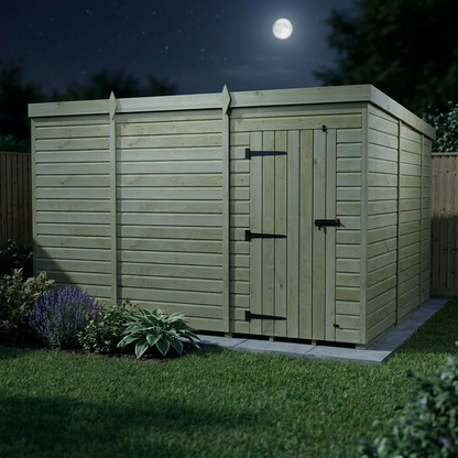 11 x 10 Pent Shed (Single Door, No Windows) - view 4