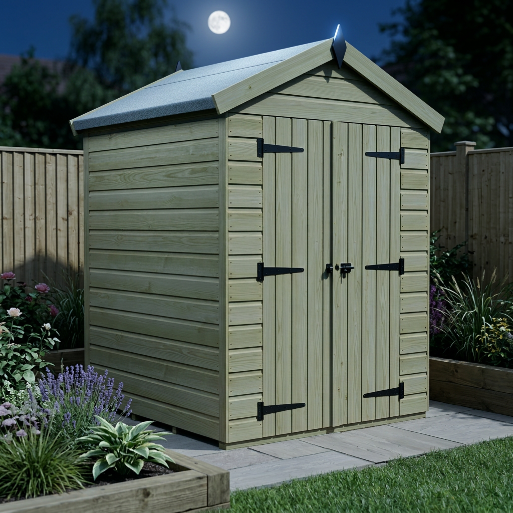 4 x 4 Apex Shed (Double Door, No Windows) - view 5