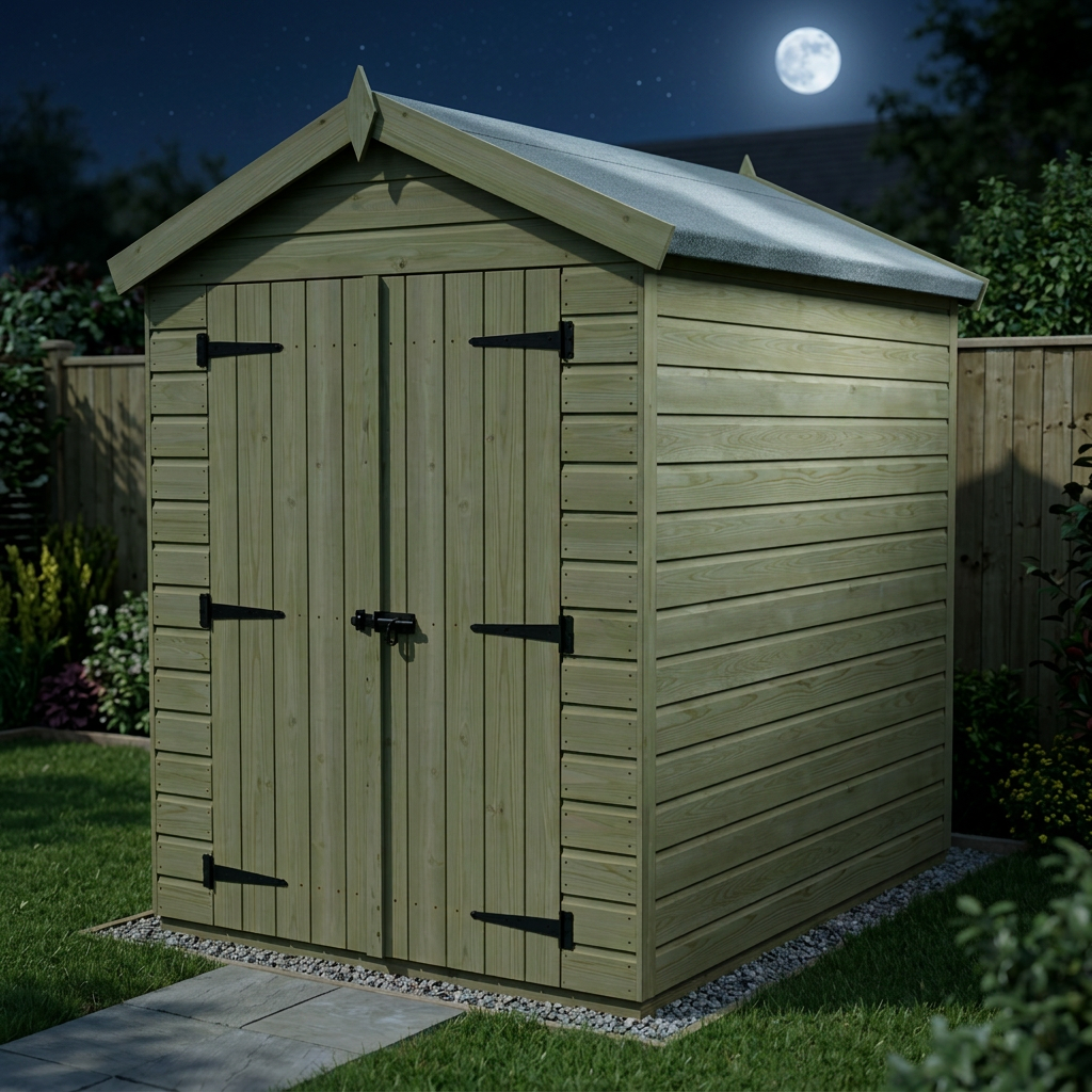 4 x 5 Apex Shed (Double Door, No Windows) - view 5