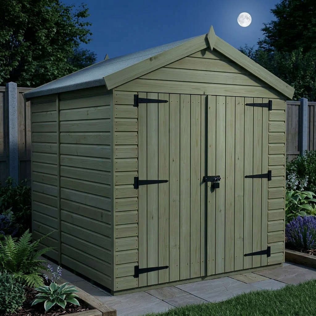 8 x 6 Apex Shed (Double Door, No Windows) - view 5