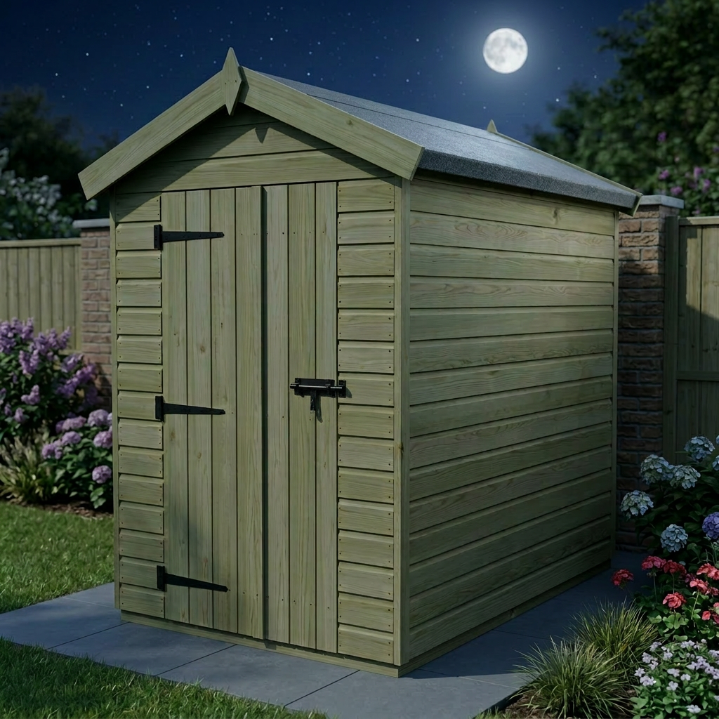 4 x 6 Apex Shed (Double Door, No Windows) - view 4
