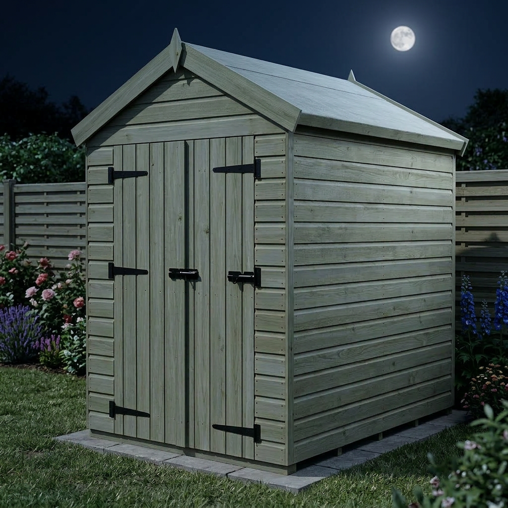 6 x 4 Apex Shed (Double Door, No Windows) - view 5