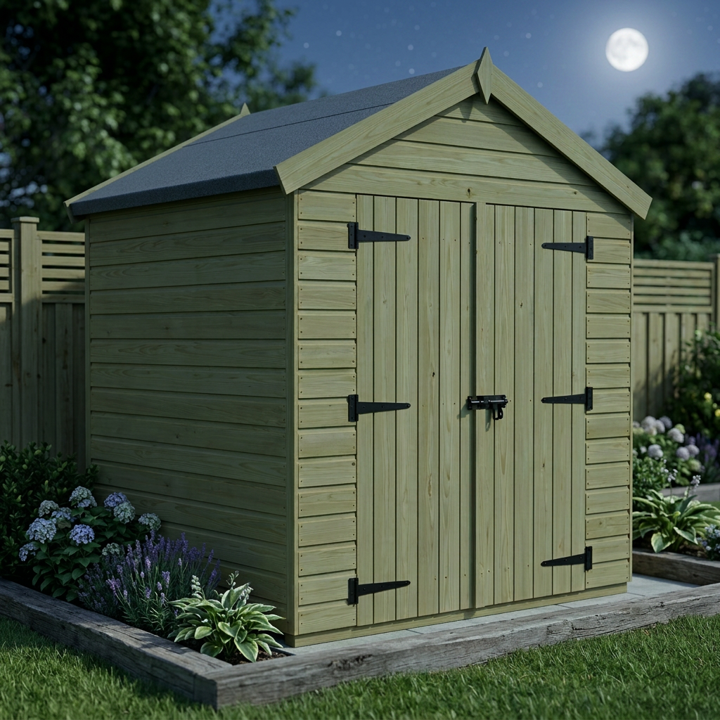 7 x 4 Apex Shed (Double Door, No Windows) - view 4
