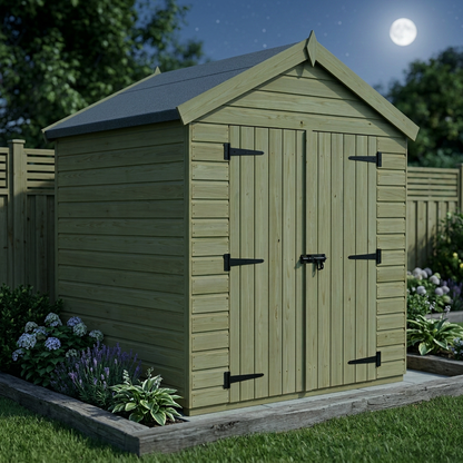 7 x 4 Apex Shed (Double Door, No Windows) - view 4