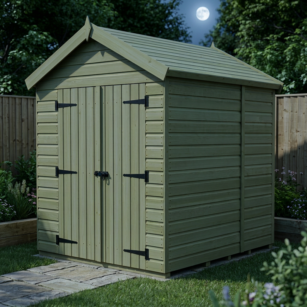 7 x 6 Apex Shed (Double Door, No Windows) - view 5
