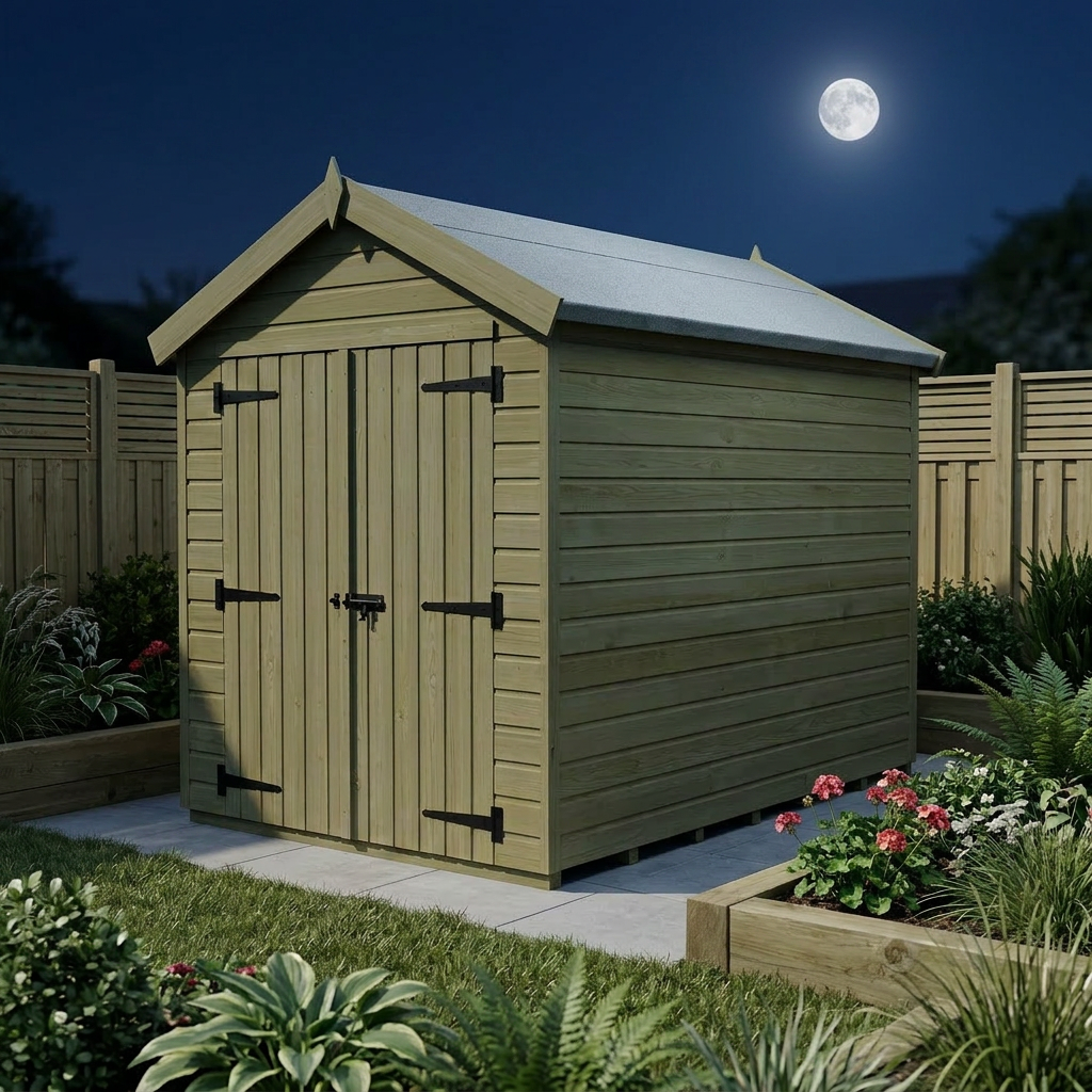 7 x 8 Apex Shed (Double Door, No Windows) - view 3