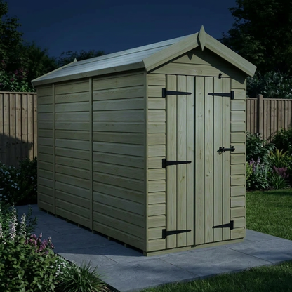 4 x 9 Apex Shed (Double Door, No Windows) - view 3