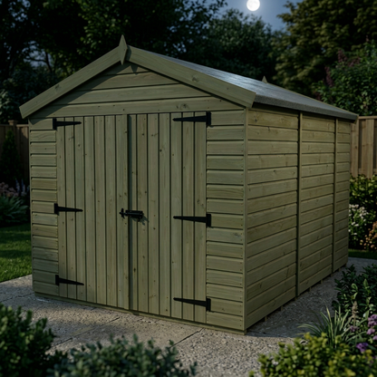8 x 11 Apex Shed (Double Door, No Windows) - view 5