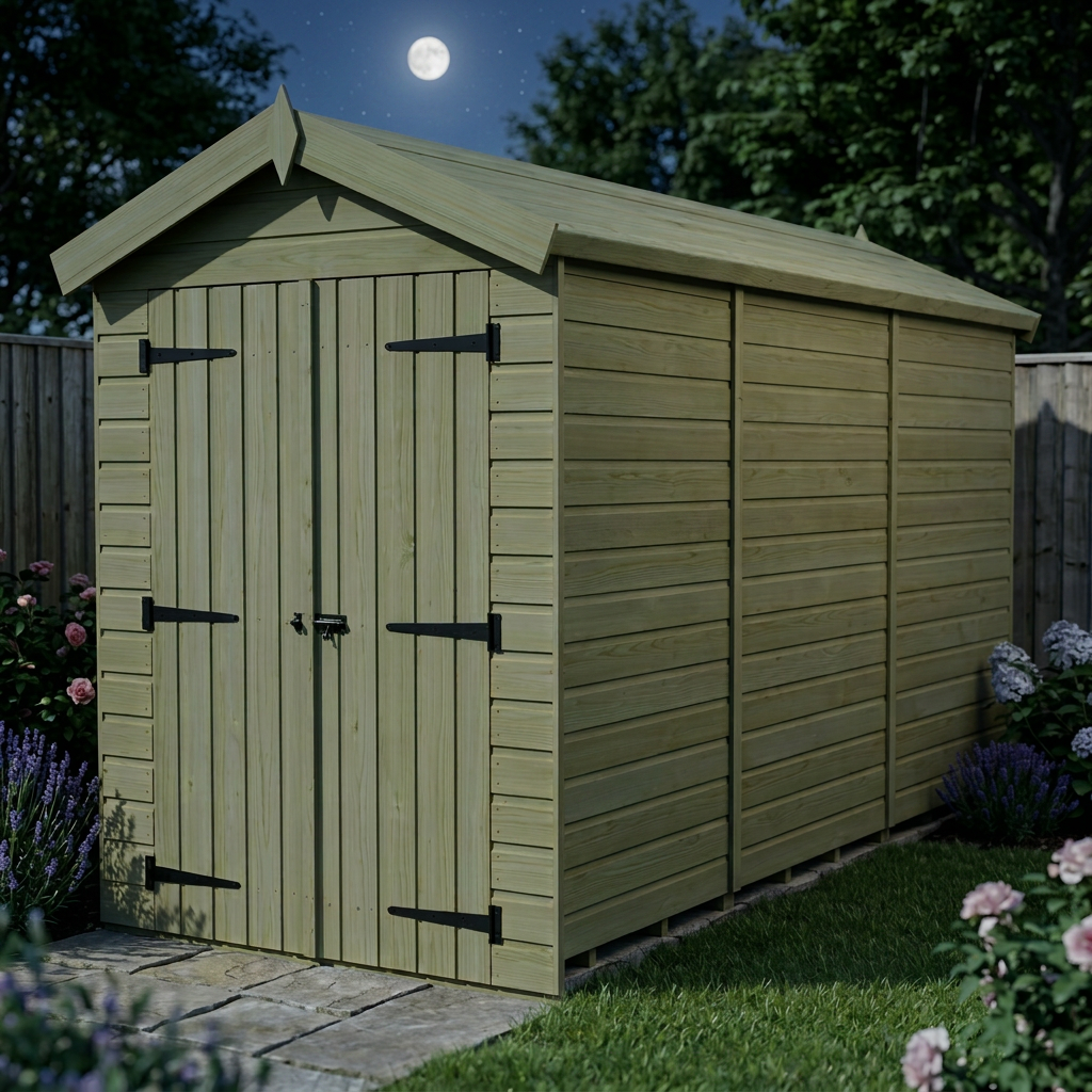4 x 12 Apex Shed (Double Door, No Windows) - view 3