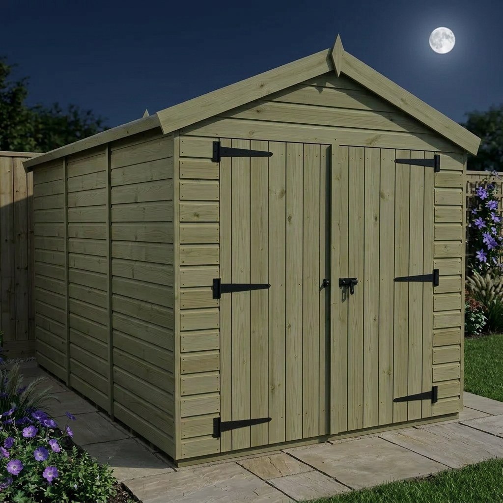 8 x 12 Apex Shed (Double Door, No Windows) - view 5