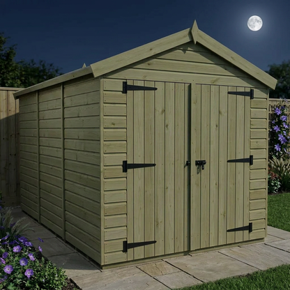 8 x 12 Apex Shed (Double Door, No Windows) - view 5