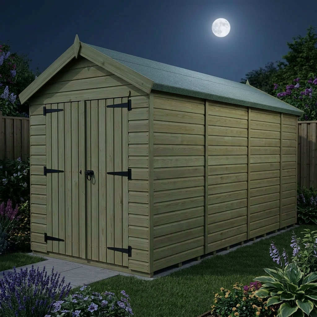 6 x 13 Apex Shed (Double Door, No Windows) - view 6