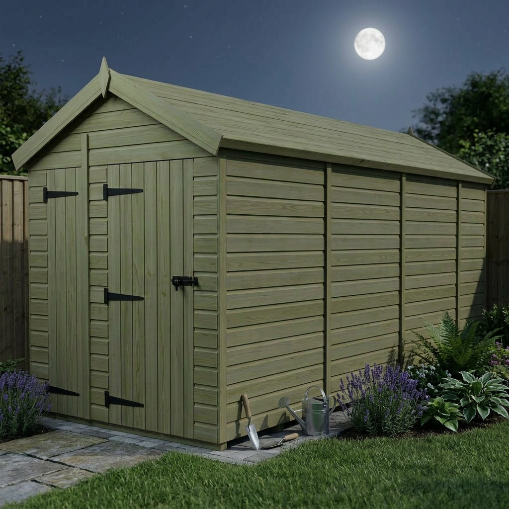 6 x 14 Apex Shed (Double Door, No Windows) - view 6