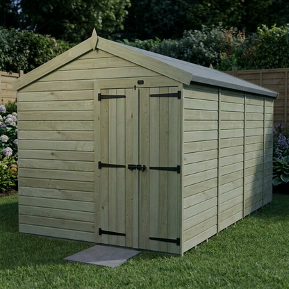 8 x 14 Apex Shed (Double Door, No Windows) - view 6
