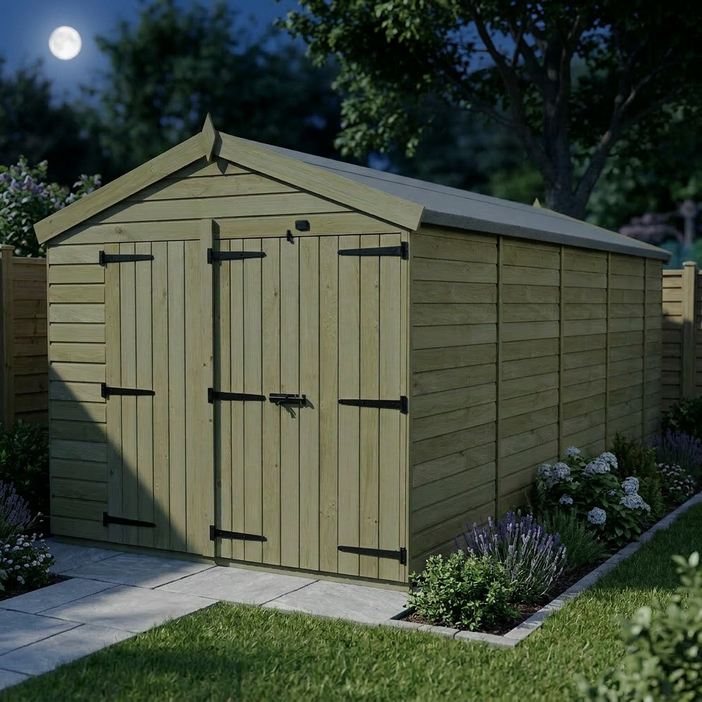 8 x 18 Apex Shed (Double Door, No Windows) - view 6