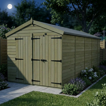 8 x 18 Apex Shed (Double Door, No Windows) - view 6