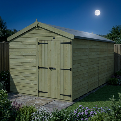 8 x 16 Apex Shed (Double Door, No Windows) - view 5