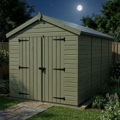 8 x 15 Apex Shed (Double Door, No Windows) - view 6
