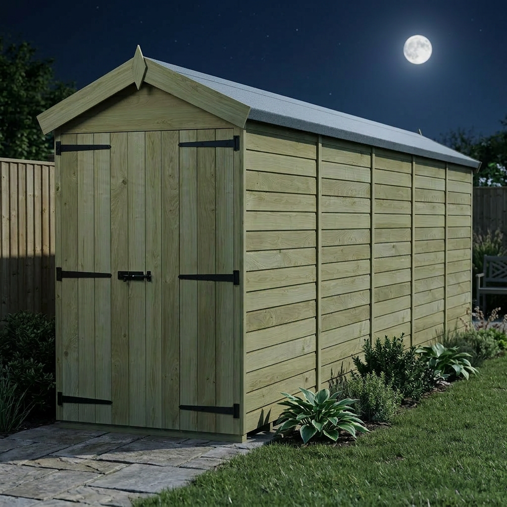4 x 20 Apex Shed (Double Door, No Windows) - view 6