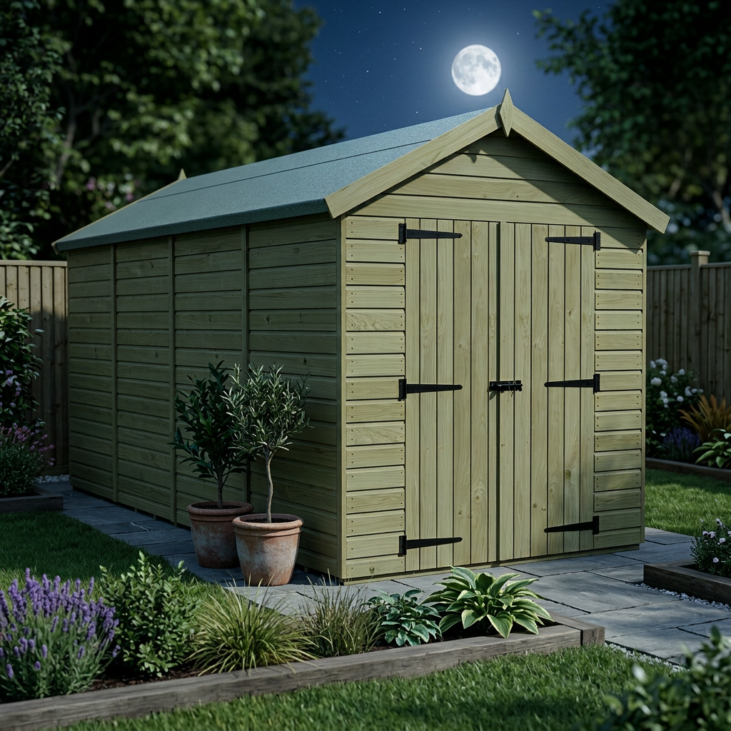 6 x 15 Apex Shed (Double Door, No Windows) - view 6