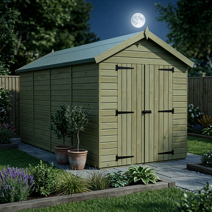 6 x 15 Apex Shed (Double Door, No Windows) - view 6