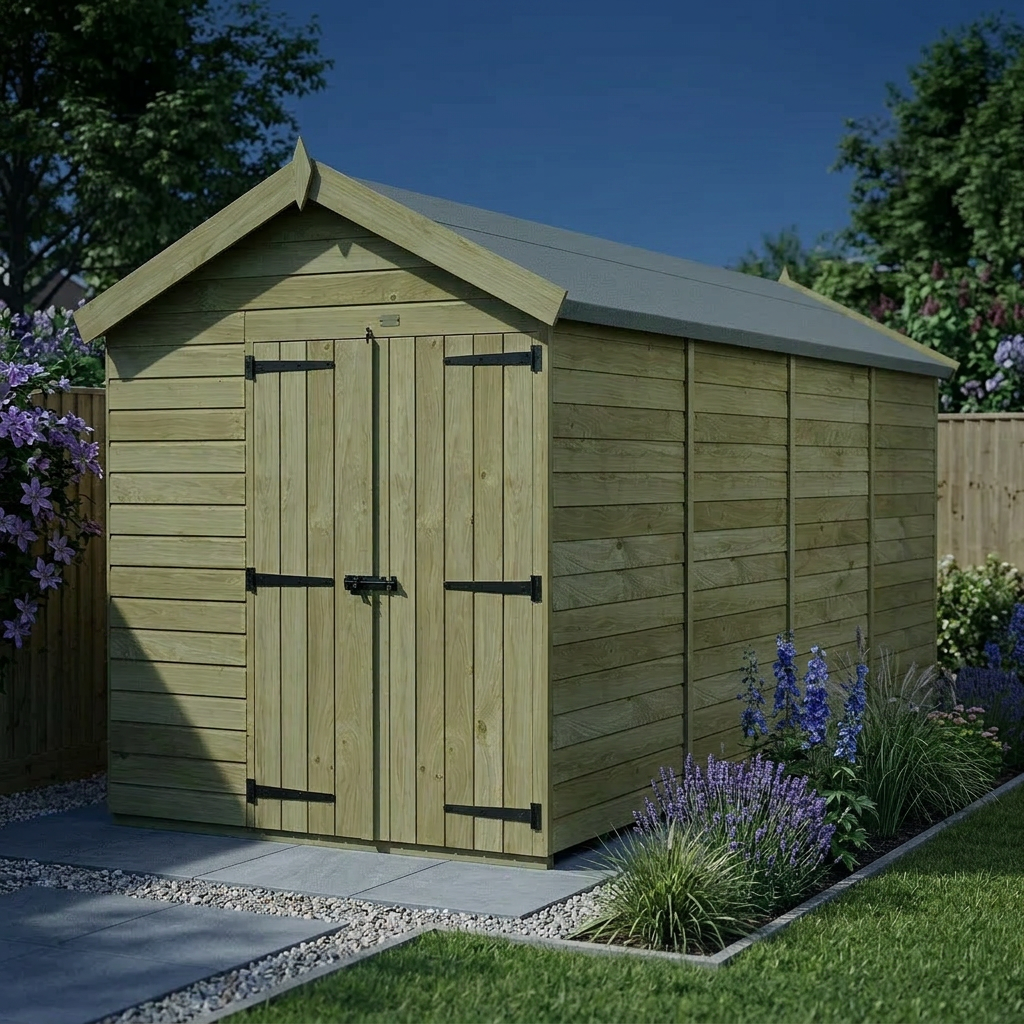 7 x 16 Apex Shed (Double Door, No Windows) - view 4