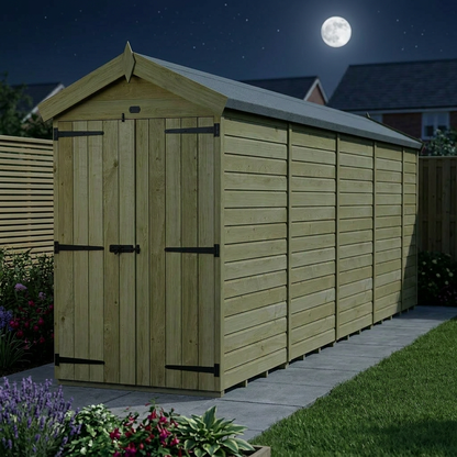 4 x 19 Apex Shed (Double Door, No Windows) - view 6