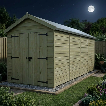 6 x 20 Apex Shed (Double Door, No Windows) - Apex Shed