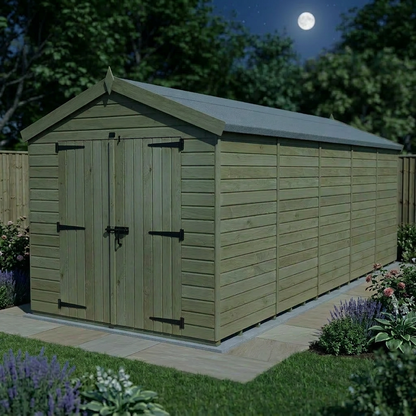 8 x 20 Apex Shed (Double Door, No Windows) - view 3