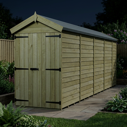 4 x 18 Apex Shed (Double Door, No Windows) - view 6