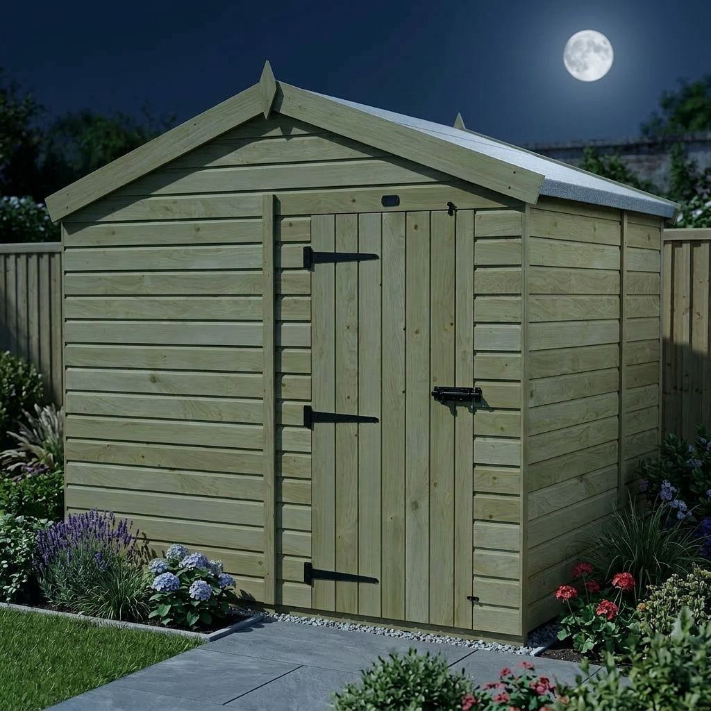 8 x 5 Apex Shed (Single Door, No Windows) - view 6