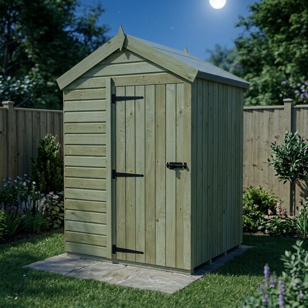 5 x 4 Apex Shed (Single Door, No Windows) - view 4