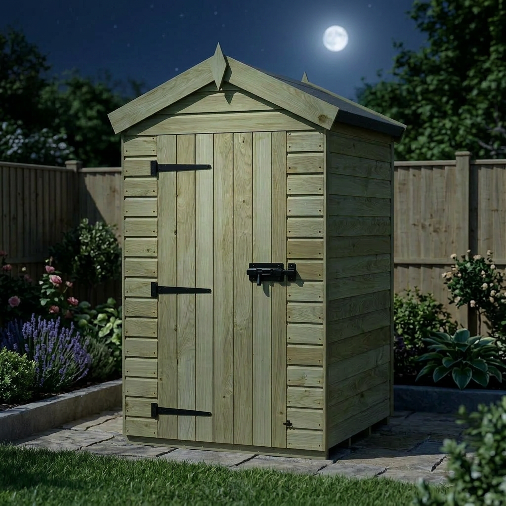 4 x 4 Apex Shed (Single Door, No Windows) - view 4