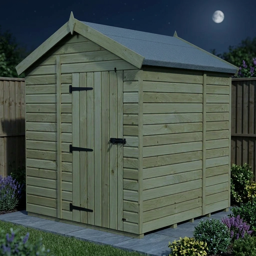 6 x 5 Apex Shed (Single Door, No Windows) - view 6