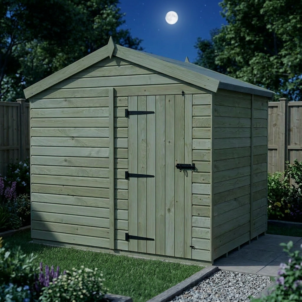 8 x 7 Apex Shed (Single Door, No Windows) - view 6