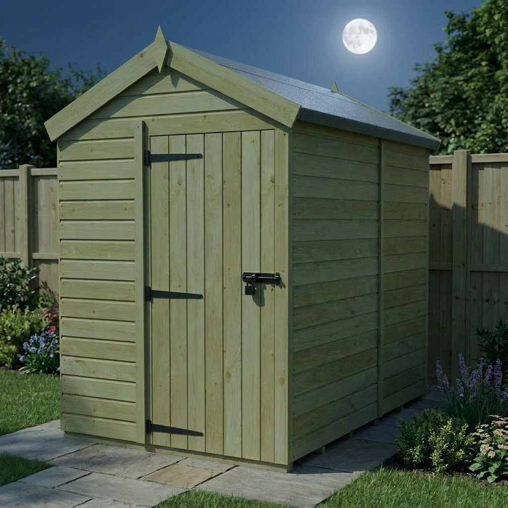5 x 7 Apex Shed (Single Door, No Windows) - view 6