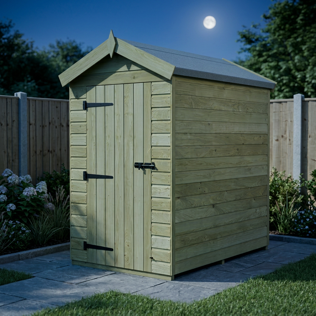 4 x 7 Apex Shed (Single Door, No Windows) - view 5