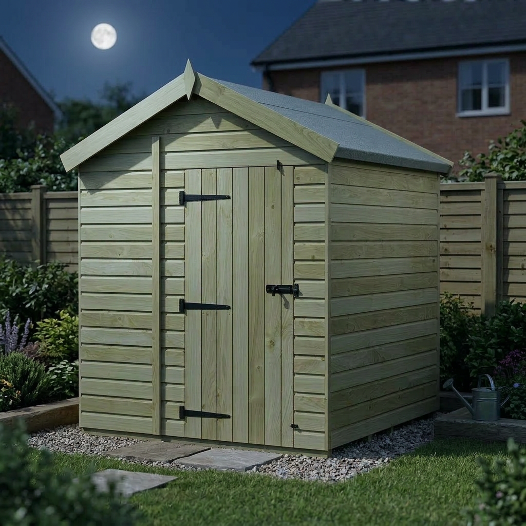 6 x 6 Apex Shed (Single Door, No Windows) - view 4